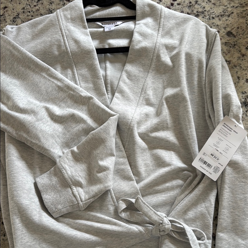Gray Wrap Cardigan